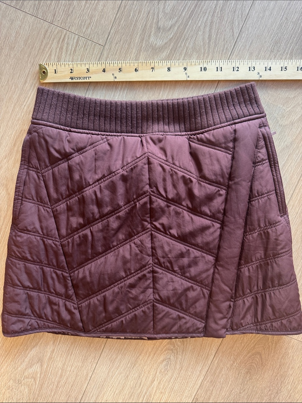 Prana Diva Wrap Skirt Wedged Wood Quilted Mini Size XS - Picture 13 of 14